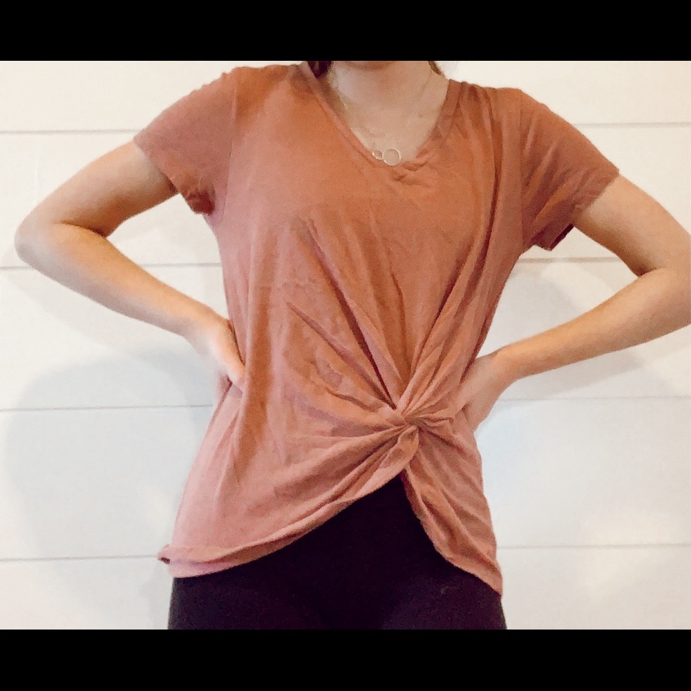 v neck shirt with twist